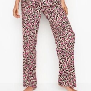 Victoria’s Secret Leopard Heart Print Pajama Lounge Pants Size L